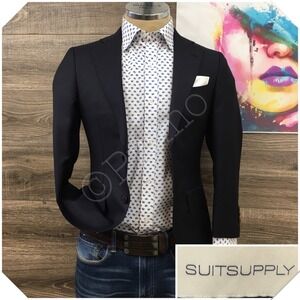 SUITSUPPLY Mens Blazer Sport Coat Casual Jacket Size 32S Essential‎ Wool Suit